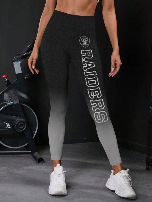 Las Vegas Raiders High Waist Push Up Printed Leggings (2)