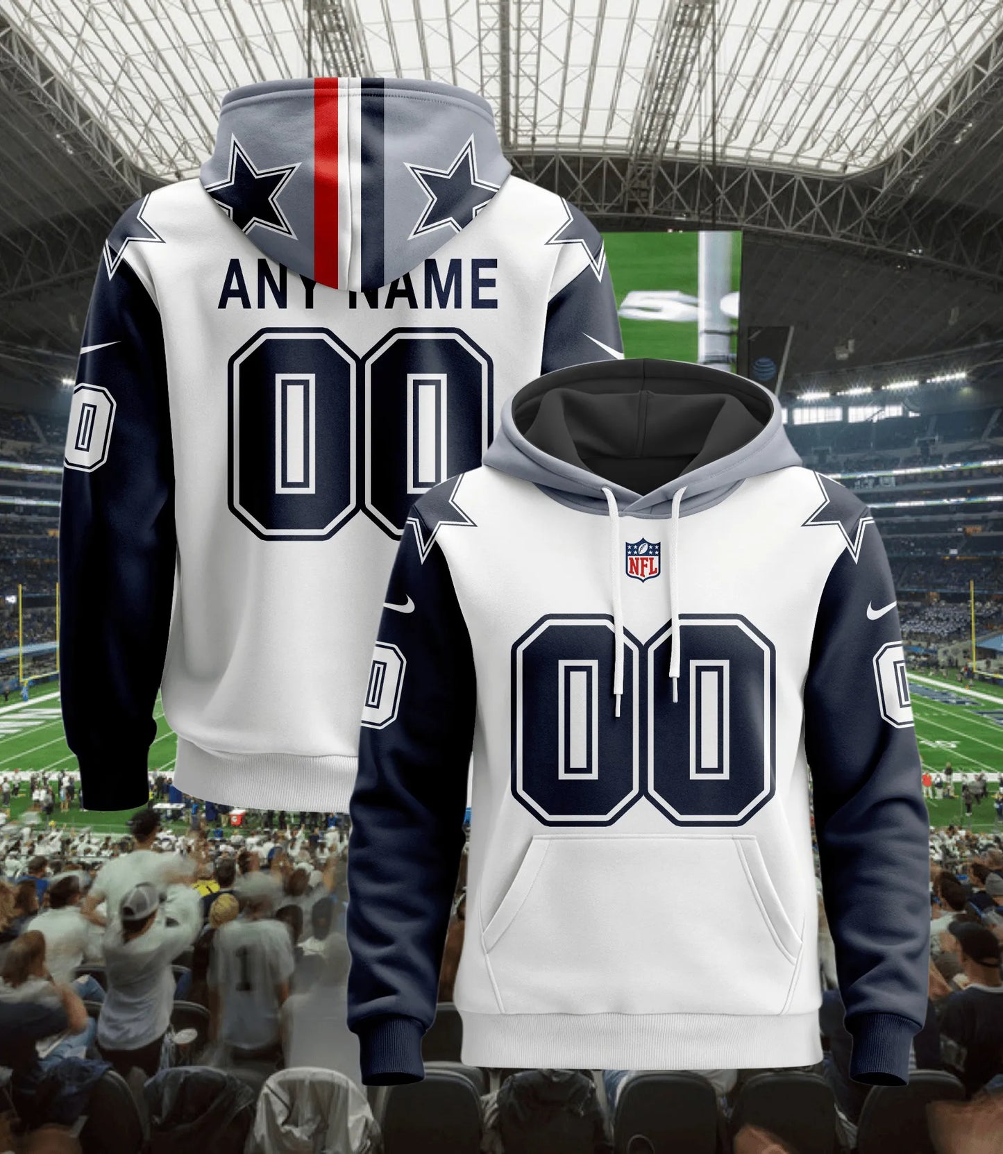 Dallas Cowboys New Personalized Football Hoodie Style Jersey AZBTJSHD000068