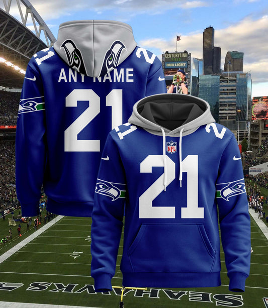 Seattle Seahawks New Personalized Football Hoodie Style Jersey AZBTJSHD000017