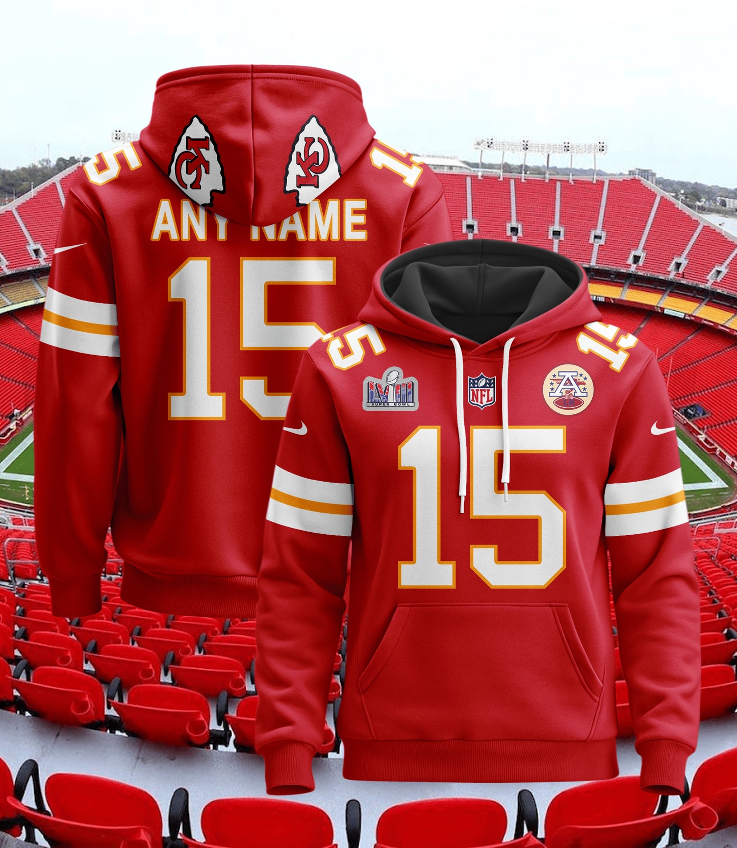 Kansas City Chiefs New Personalized Football Hoodie Style Jersey AZBTJSHD000076