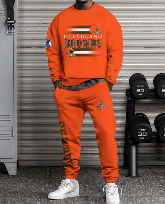 Cleveland Browns Combo 3D Sweatsuit and Sweatpants Unisex CBSP51
