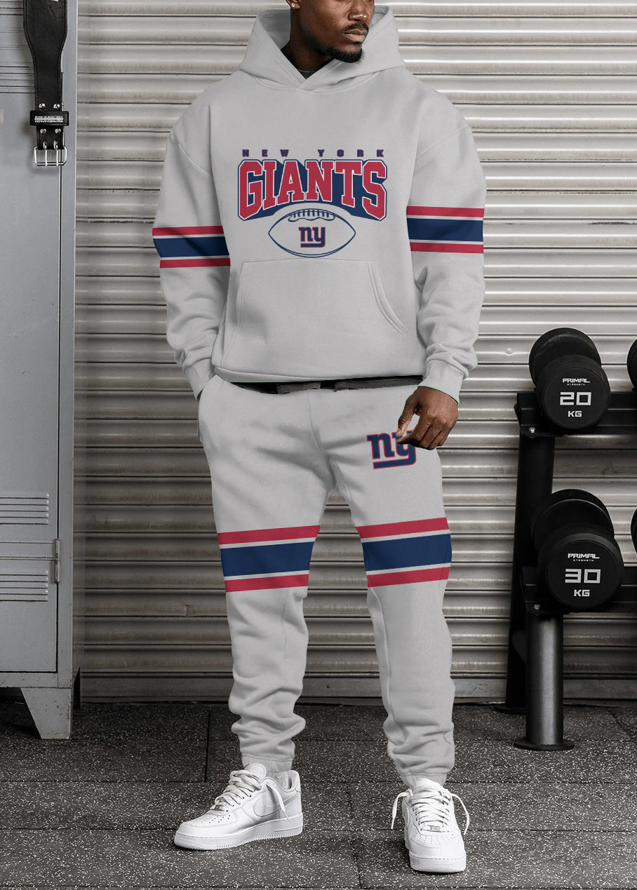 New York Giants Combo Pullover Hoodie And Sweatpants AZBTPHSP000067