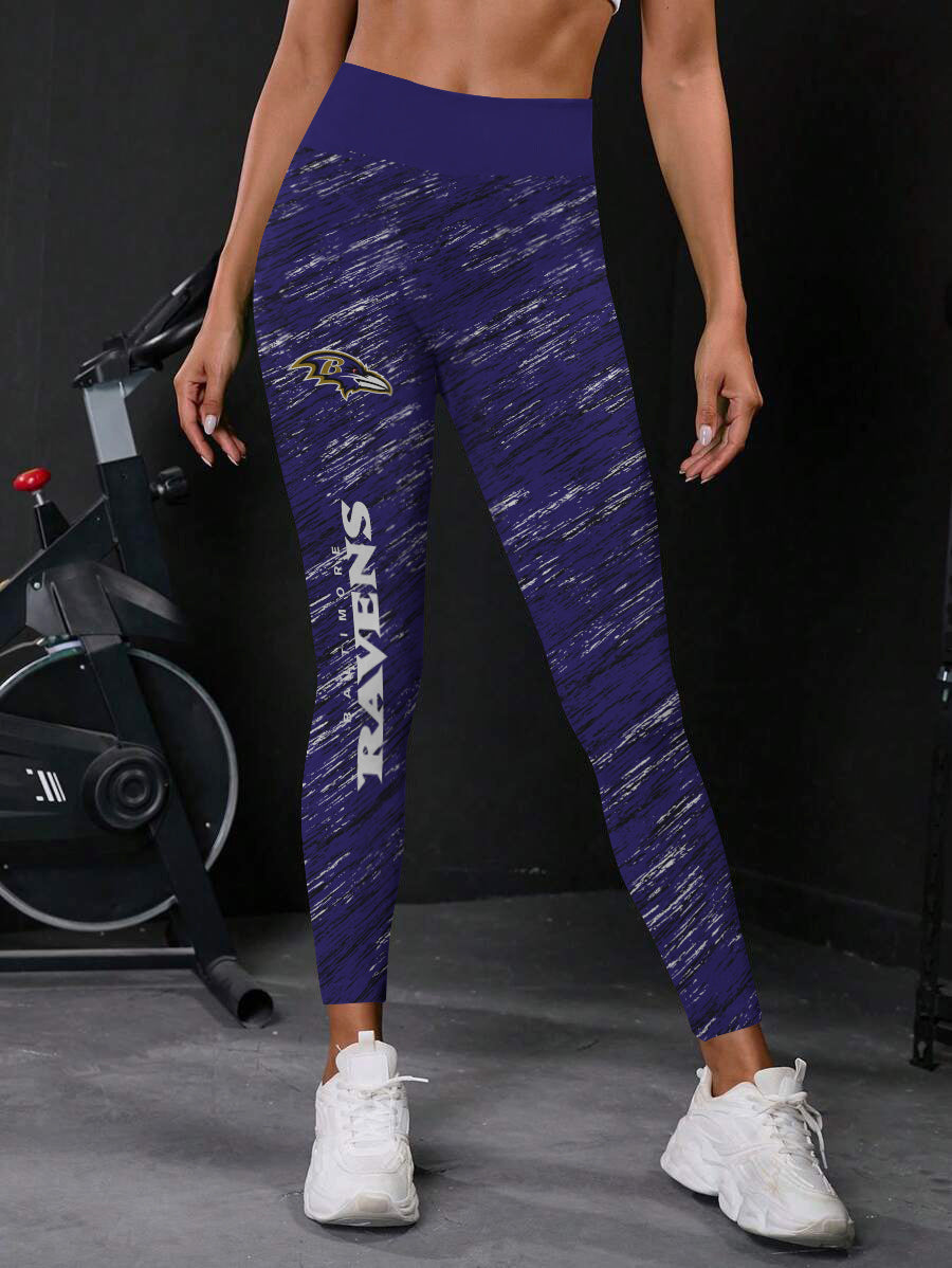 Baltimore Ravens  High Waist Push Up Printed Leggings
