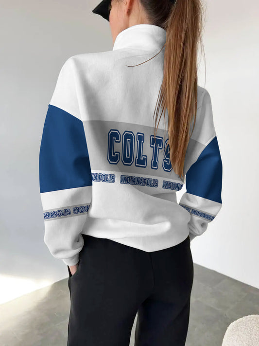 Indianapolis Colts Casual Colorful Stand Collar Sweatshirt AZBTSCSW000369