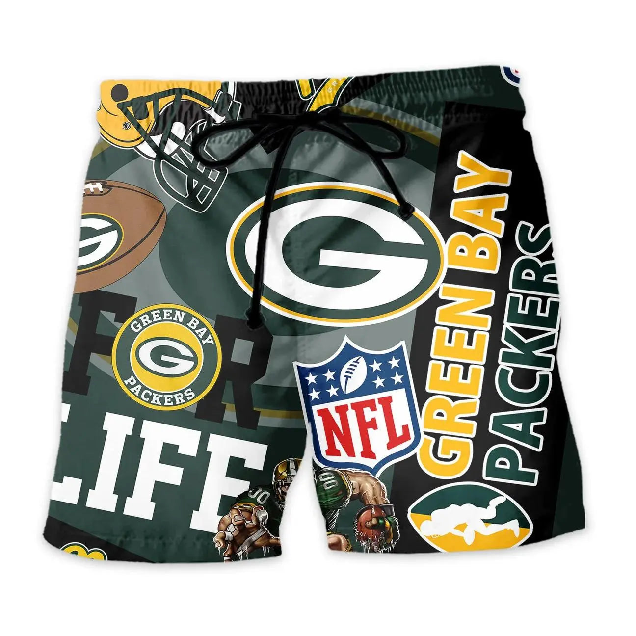 Green Bay Packers Custom Limited Edition For Life Hawaiian Shirt and Shorts AZHAHWSS000277