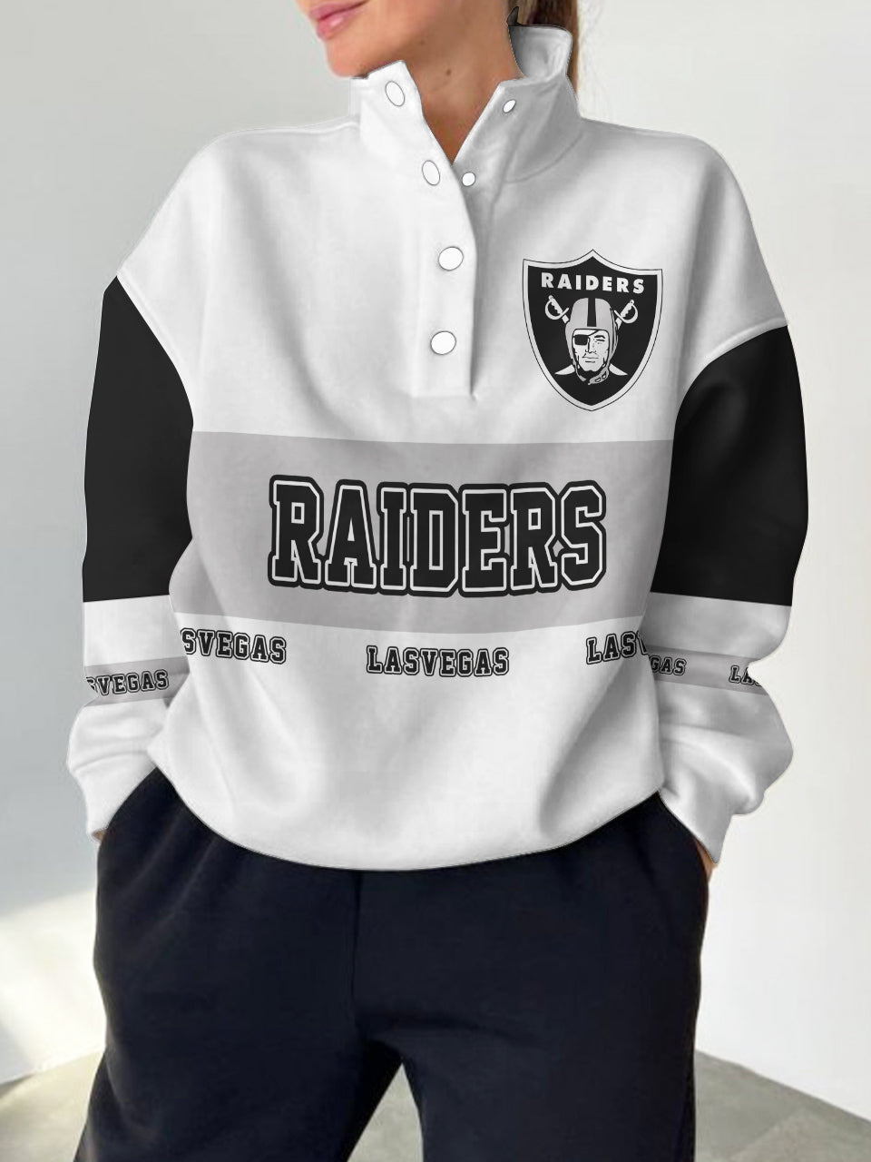 Las Vegas Raiders Casual Colorful Stand Collar Sweatshirt AZBTSCSW000445