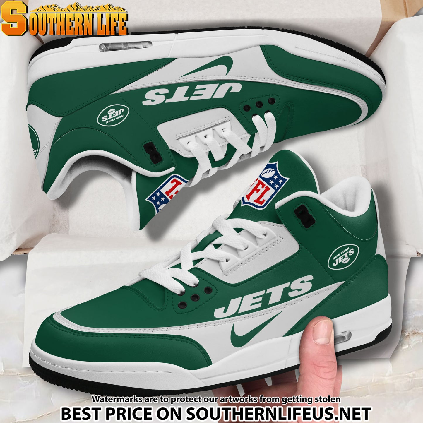 New York Jets JD3 New Sport Football Sneakers AZBTAJ3000286