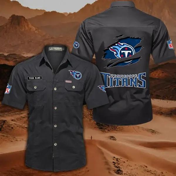 Tennessee Titans Men’s Short Sleeve Cargo Shirts New 2025 AZBT2DCGS000030