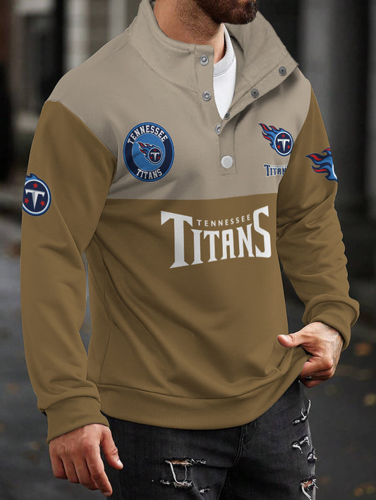 Tennessee Titans Casual Colorful Stand Collar Sweatshirt AZBTSCSW000323