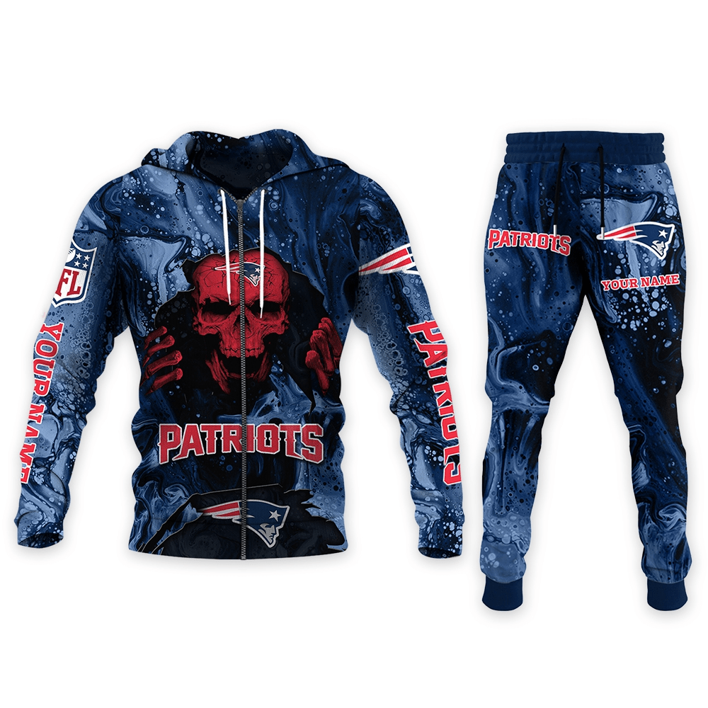 New England Patriots Personalized Hoodie and Joggers AZCHD996