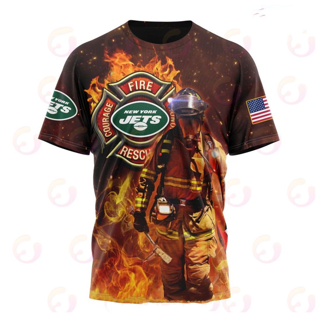 New York Jets Honor Firefighters – First Responders All Over Printed T-shirt Sweatshirt Hoodie AZCHD848