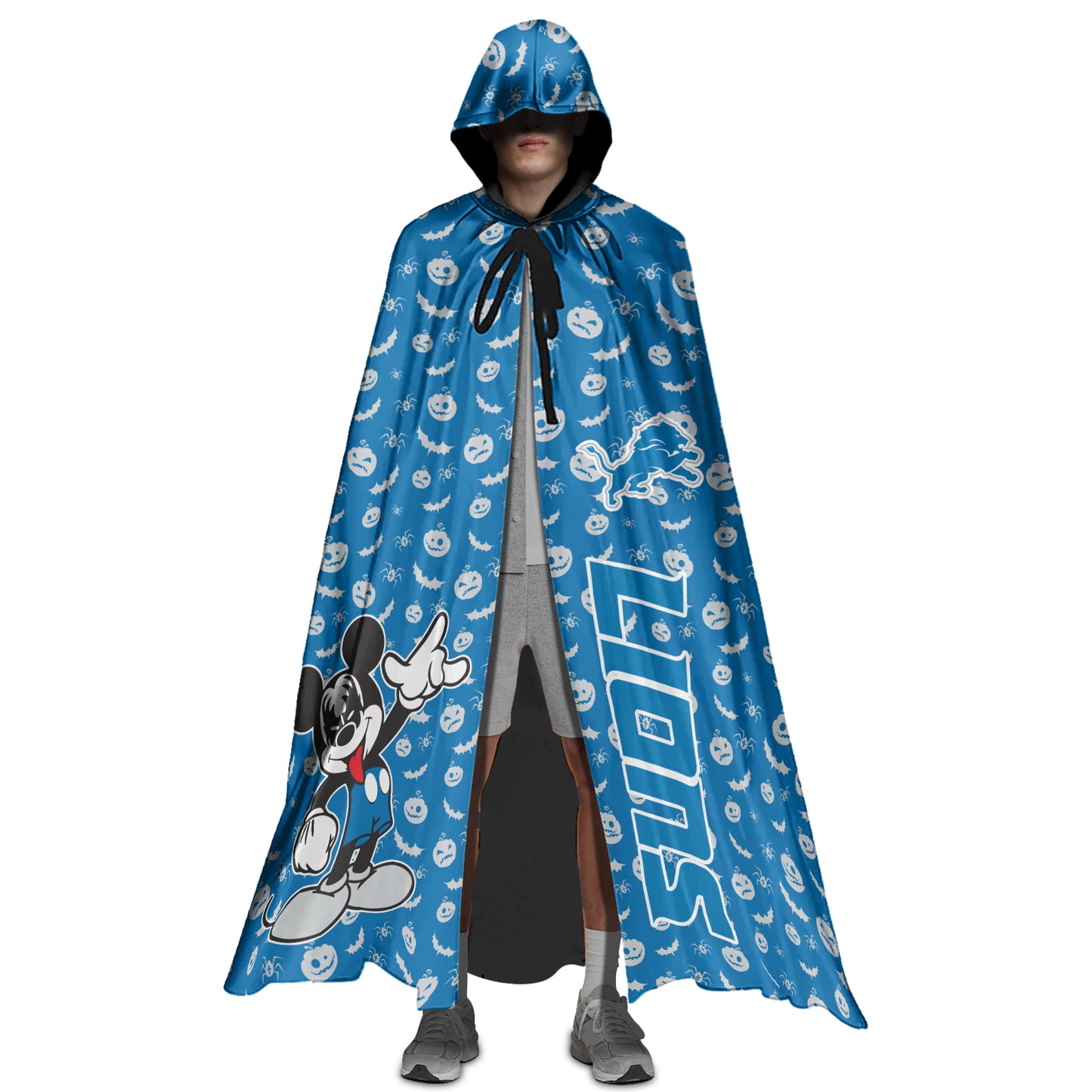Detroit Lions MM Pattern Halloween Limited Edition All-Over Print Halloween Cloak