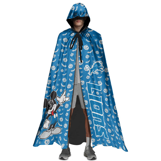 Detroit Lions MM Pattern Halloween Limited Edition All-Over Print Halloween Cloak