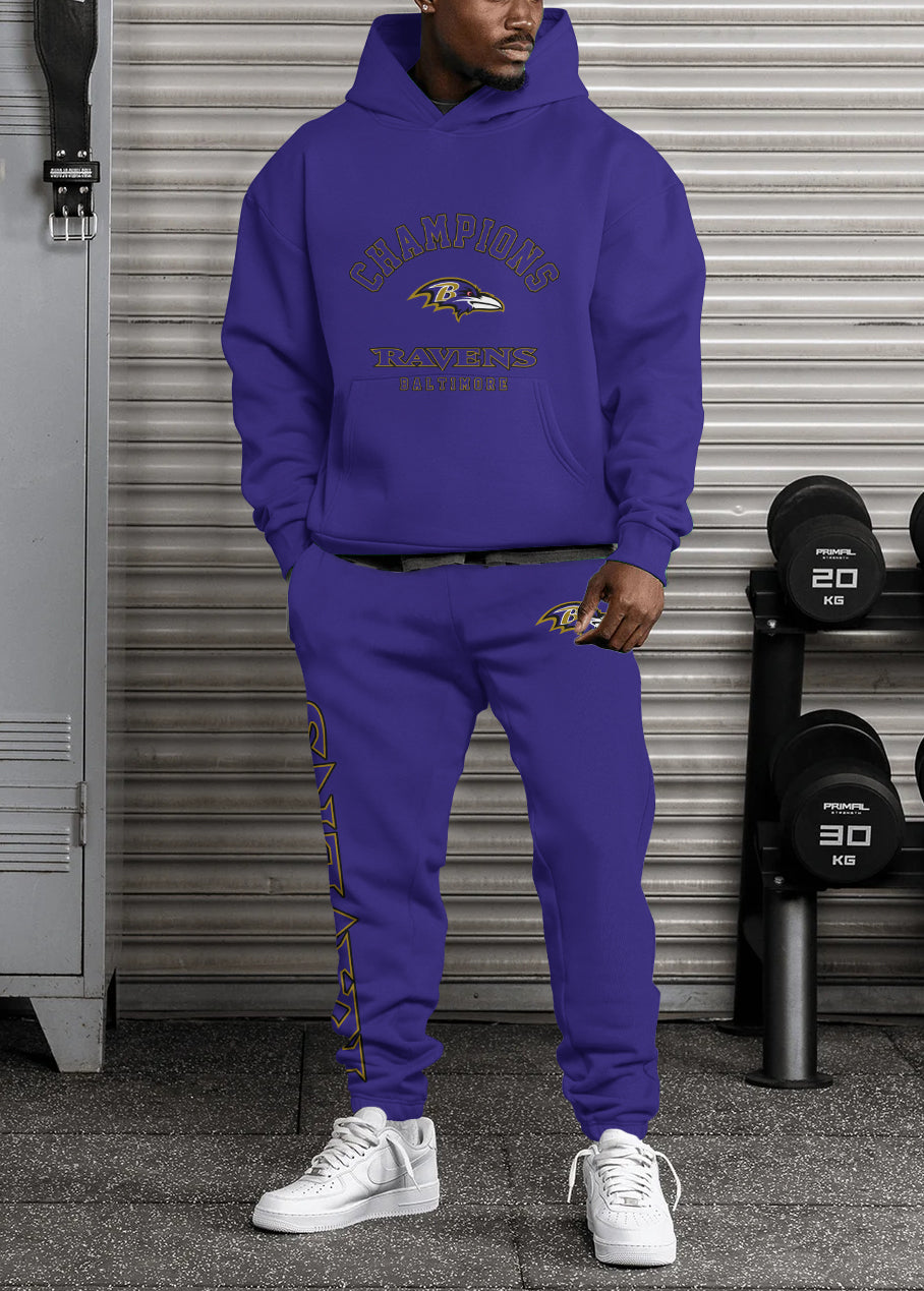 Baltimore Ravens Combo Pullover Hoodie And Sweatpants AZBTPHSP000130