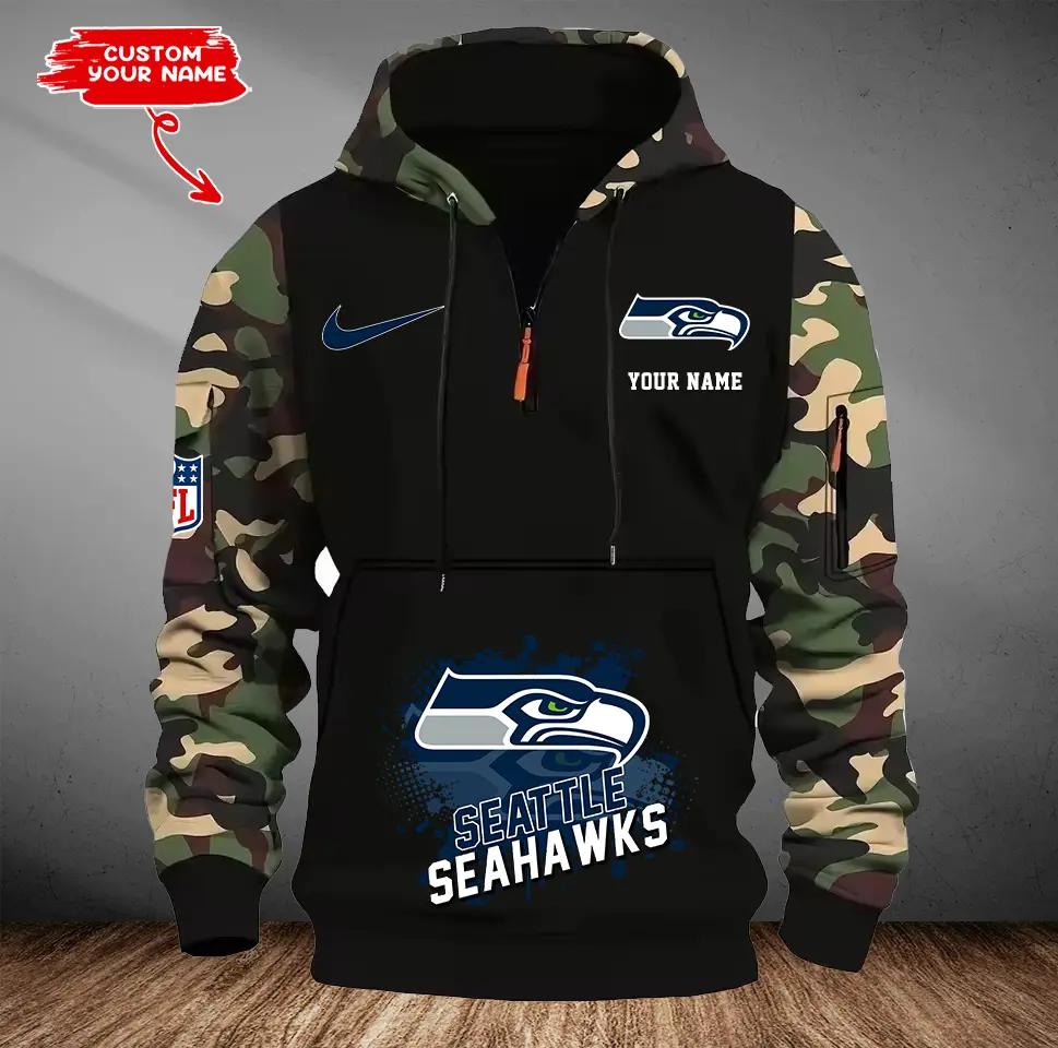 Seattle Seahawks Camouflage Hooded Sweatshirt HA60