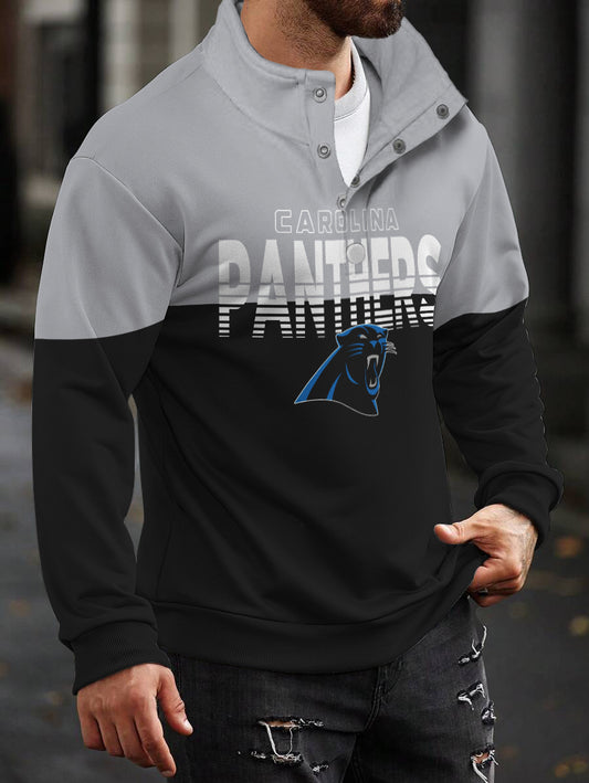 Carolina Panthers Casual Colorful Stand Collar Sweatshirt AZBTSCSW000334