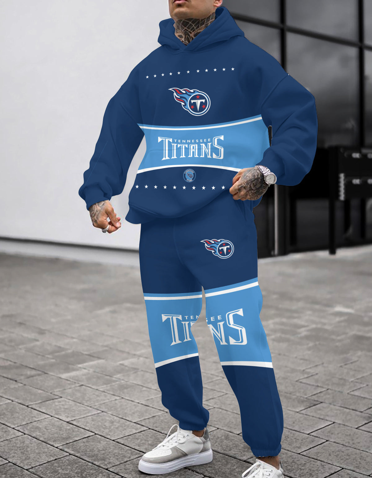 Tennessee Titans Combo Pullover Hoodie And Sweatpants AZBTPHSP000280