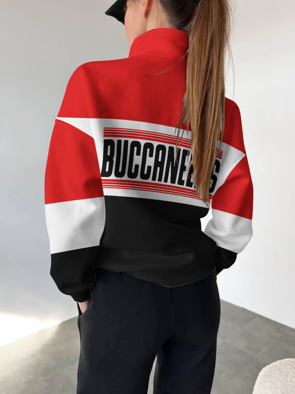 Tampa Bay Buccaneers Casual Colorful Stand Collar Sweatshirt AZBTSCSW000473