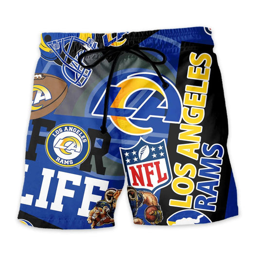 Los Angeles Rams Custom Limited Edition For Life Hawaiian Shirt and Shorts AZHAHWSS000270