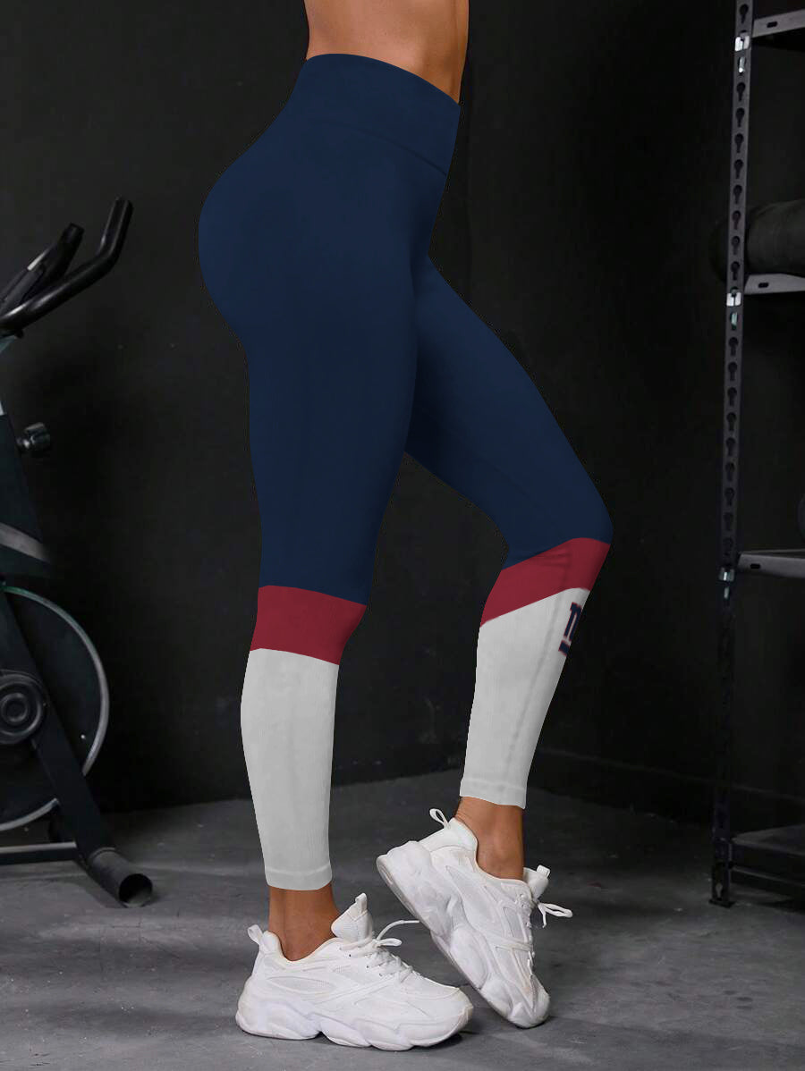 New York Giants High Waist Push Up Printed Leggings