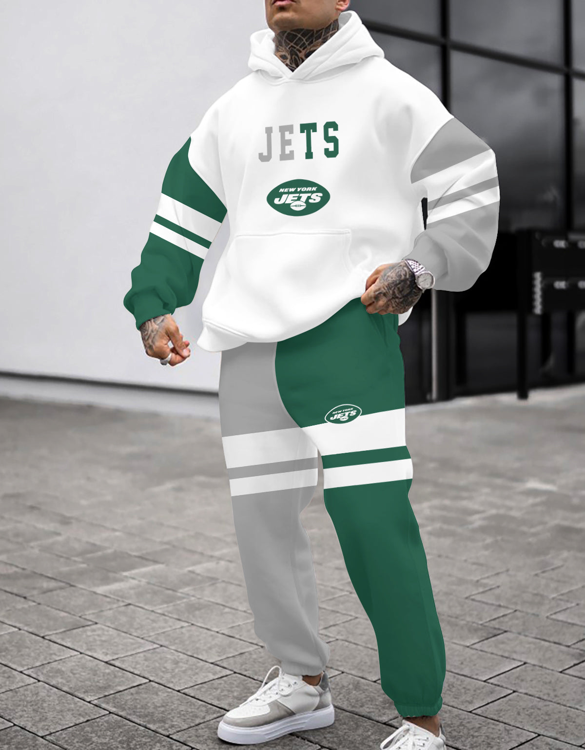 New York Jets Combo Pullover Hoodie And Sweatpants AZBTPHSP000172