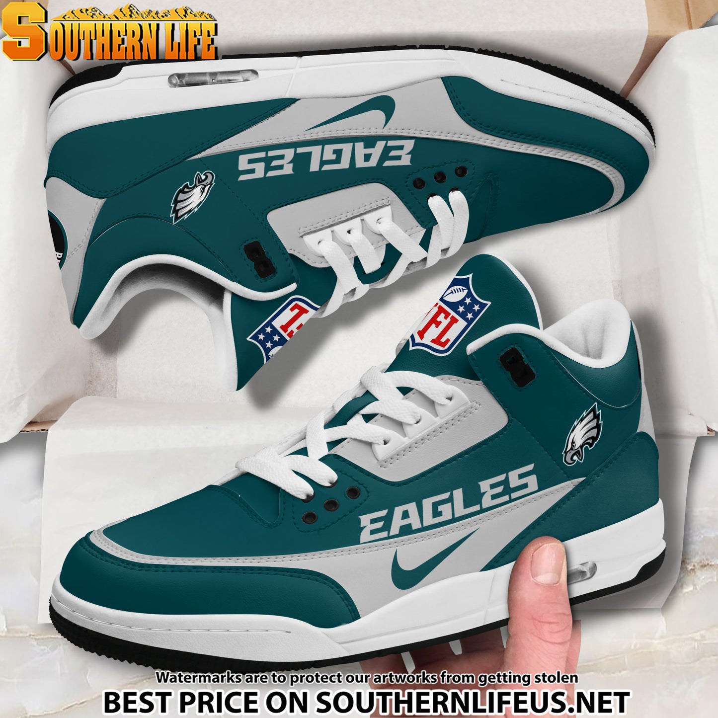 Philadelphia Eagles JD3 New Sport Football Sneakers AZBTAJ3000289