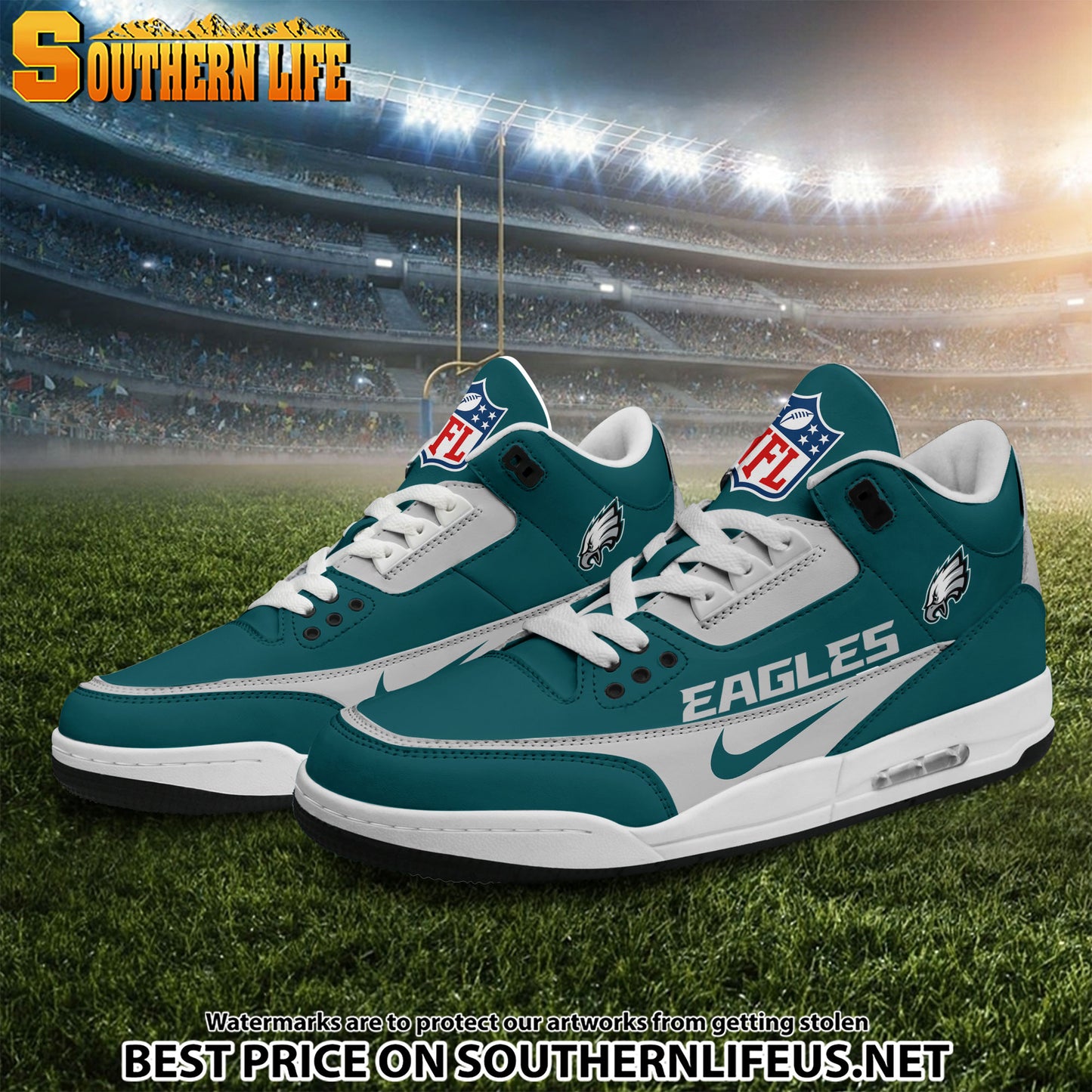 Philadelphia Eagles JD3 New Sport Football Sneakers AZBTAJ3000289