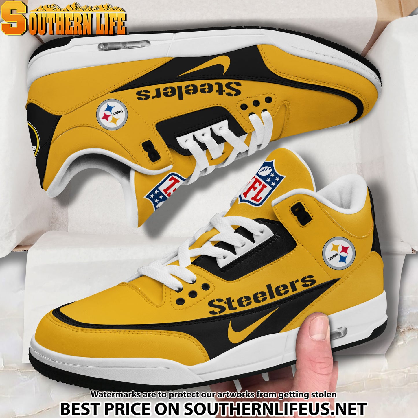 Pittsburgh Steelers JD3 New Sport Football Sneakers AZBTAJ3000288