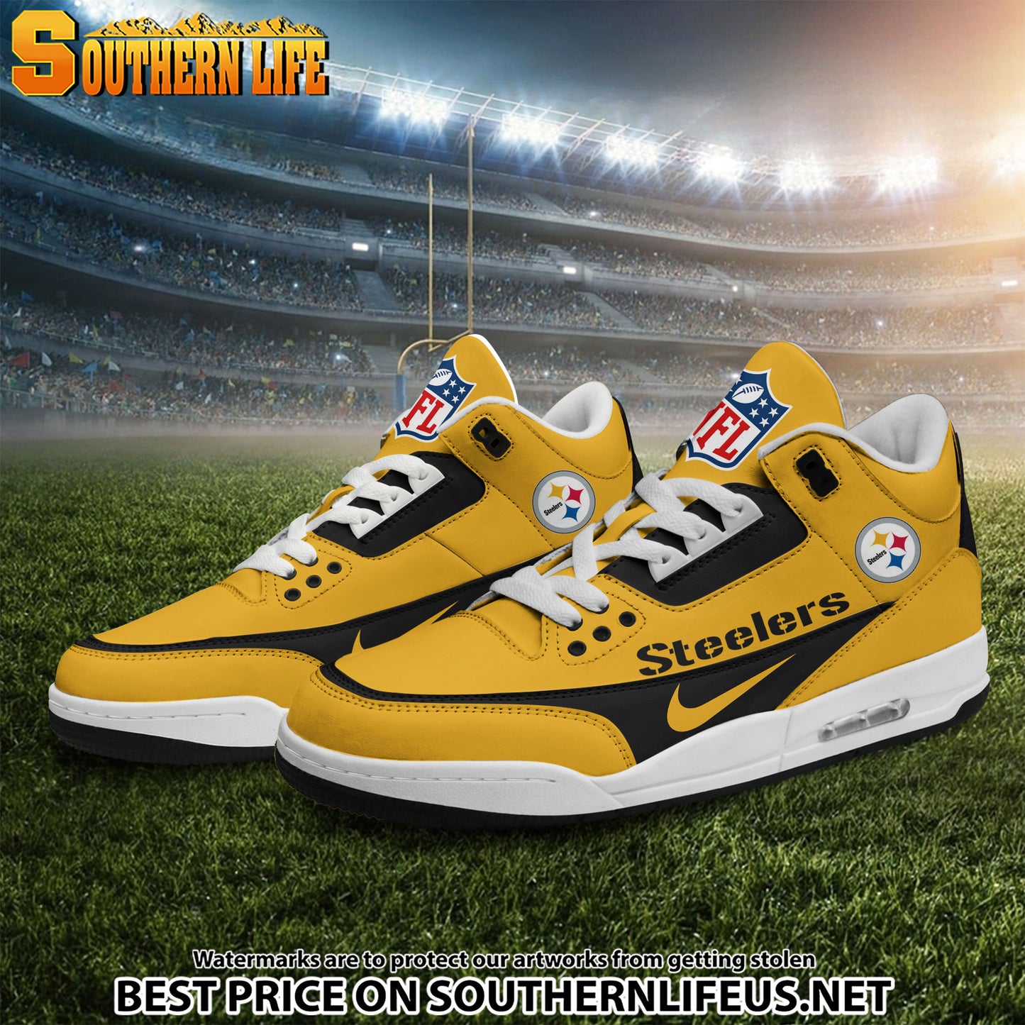 Pittsburgh Steelers JD3 New Sport Football Sneakers AZBTAJ3000288