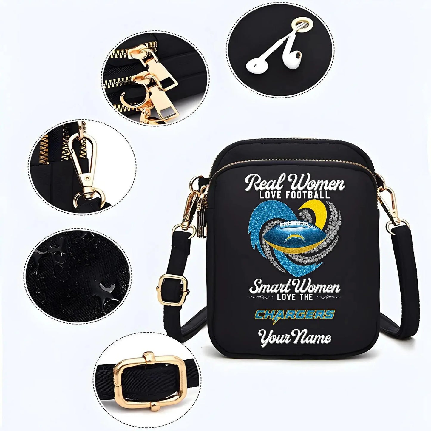 Los Angeles Chargers Mini Crossbody Bag for Women New Trending 2025 AZBT2DMCB000059