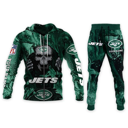 New York Jets Personalized Hoodie and Joggers AZCHD999
