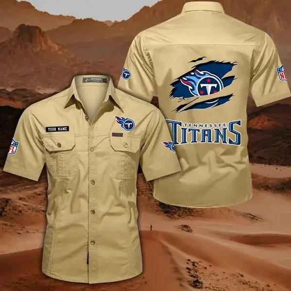 Tennessee Titans Men’s Short Sleeve Cargo Shirts New 2025 AZBT2DCGS000030