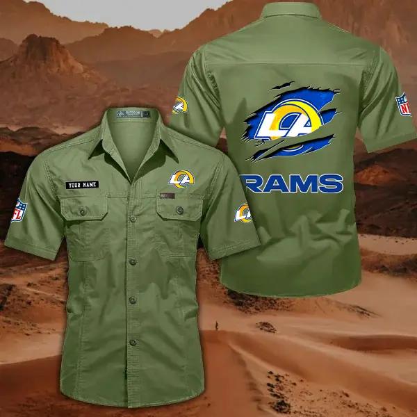 Los Angeles Rams Men’s Short Sleeve Cargo Shirts New 2025 AZBT2DCGS000019