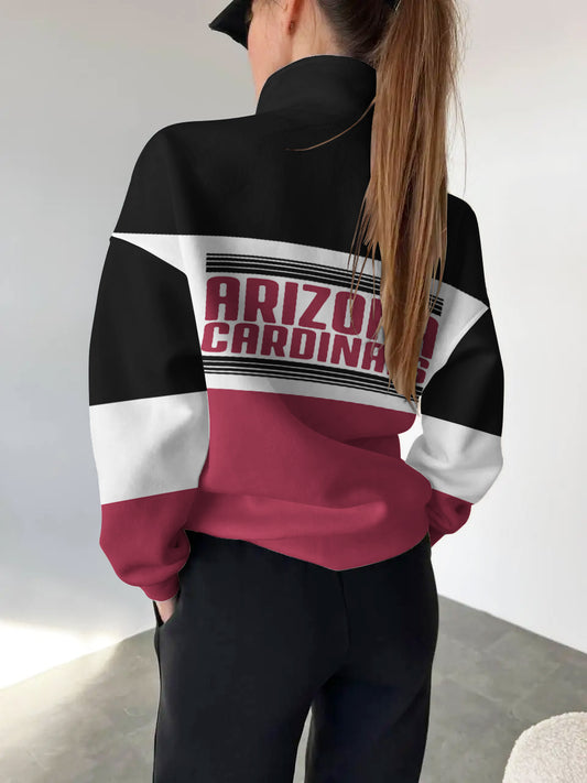 Arizona Cardinals Casual Colorful Stand Collar Sweatshirt AZBTSCSW000315
