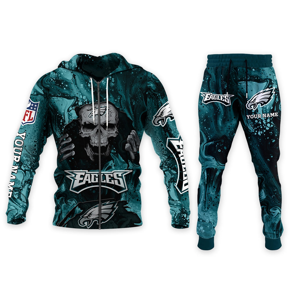 Philadelphia Eagles Personalized Hoodie and Joggers AZCHD1000