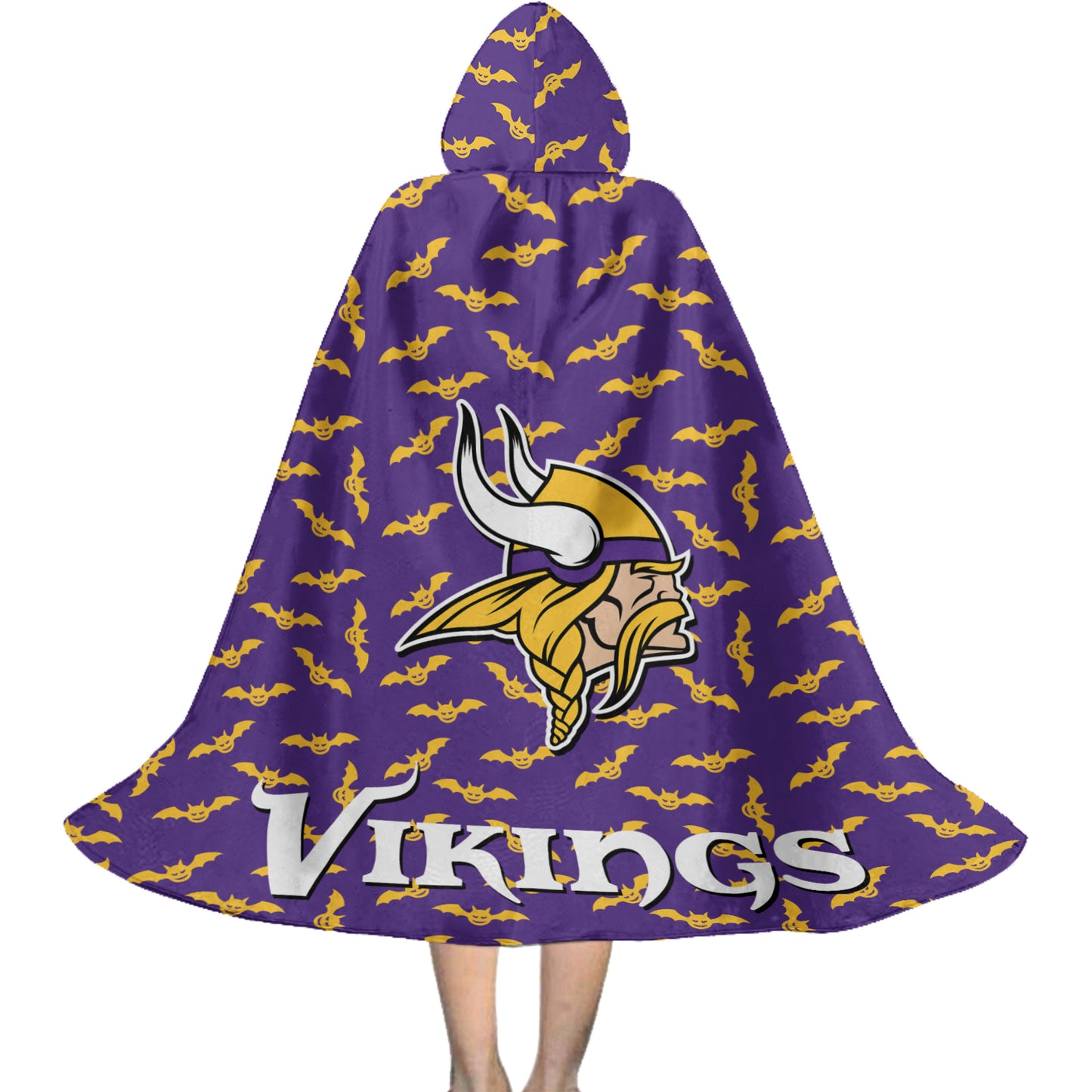 Minnesota Vikings Halloween Bats Limited Edition All-Over Print Halloween Cloak
