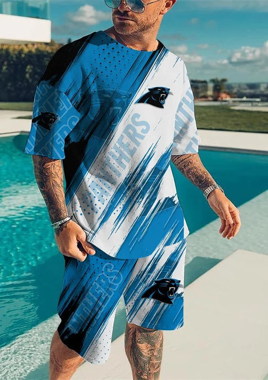 Carolina Panthers T-shirt and Shorts AZTS477