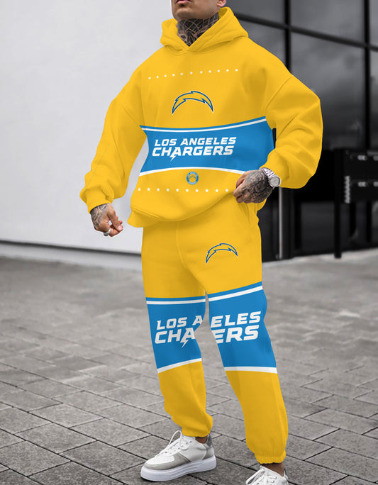 Los Angeles Chargers Combo Pullover Hoodie And Sweatpants AZBTPHSP000378