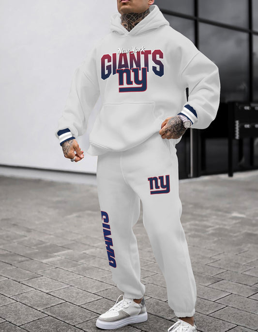 New York Giants Combo Pullover Hoodie And Sweatpants AZBTPHSP000318