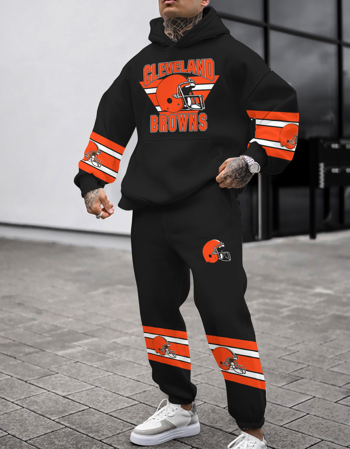 Cleveland Browns Combo Pullover Hoodie And Sweatpants AZBTPHSP000106