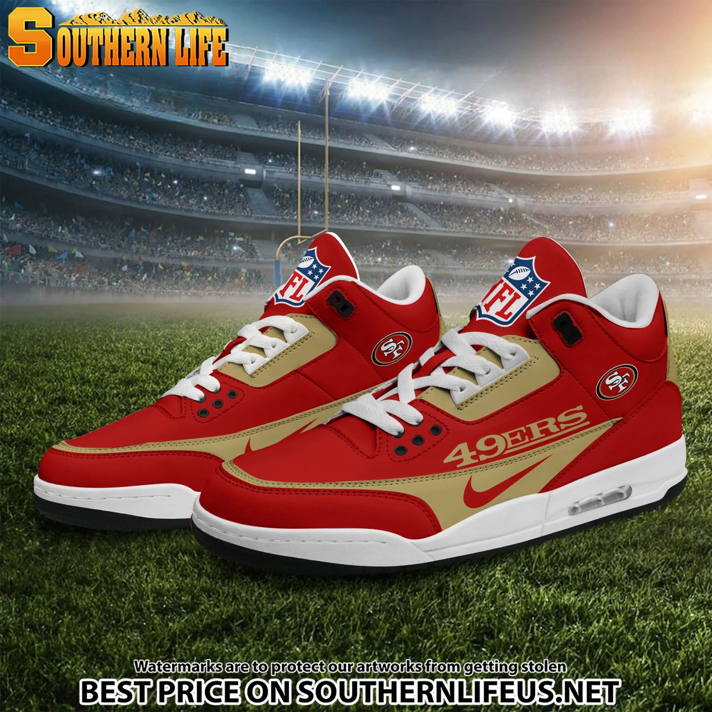 San Francisco 49ers JD3 New Sport Football Sneakers AZBTAJ3000291