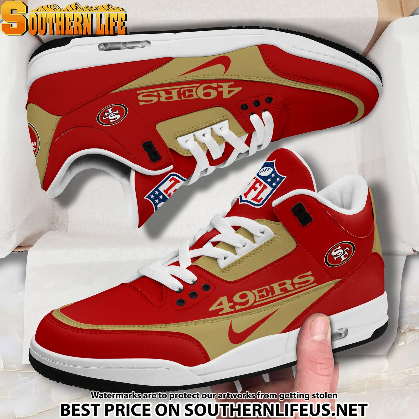 San Francisco 49ers JD3 New Sport Football Sneakers AZBTAJ3000291