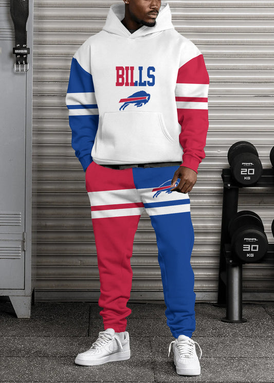 Buffalo Bills Combo Pullover Hoodie And Sweatpants AZBTPHSP000013