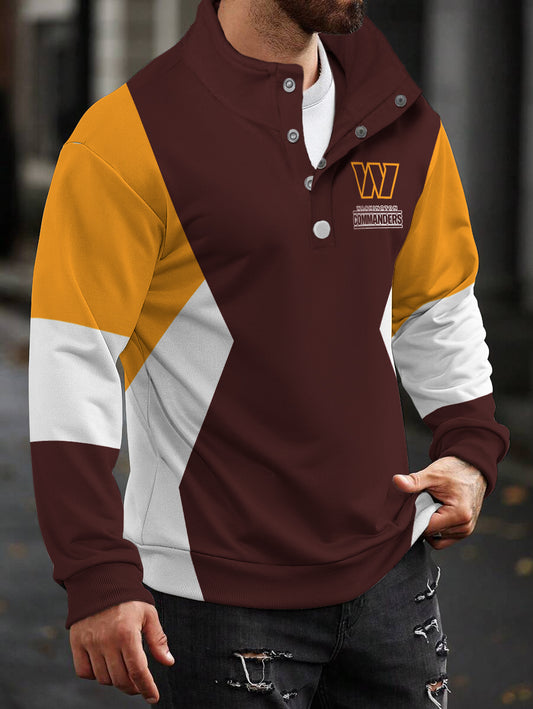 Washington Commanders Casual Colorful Stand Collar Sweatshirt AZBTSCSW000413