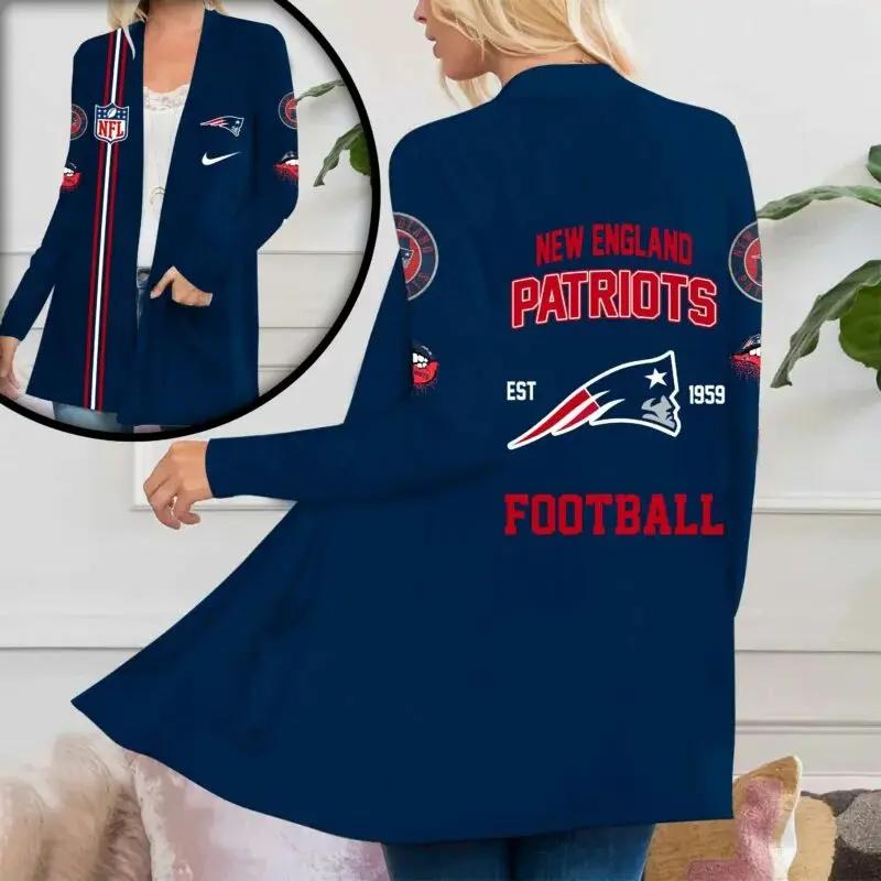 New England Patriots Women Patch Pocket Cardigan BT130