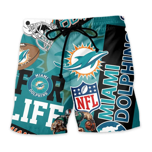 Miami Dolphins Custom Limited Edition For Life Hawaiian Shirt and Shorts AZHAHWSS000278