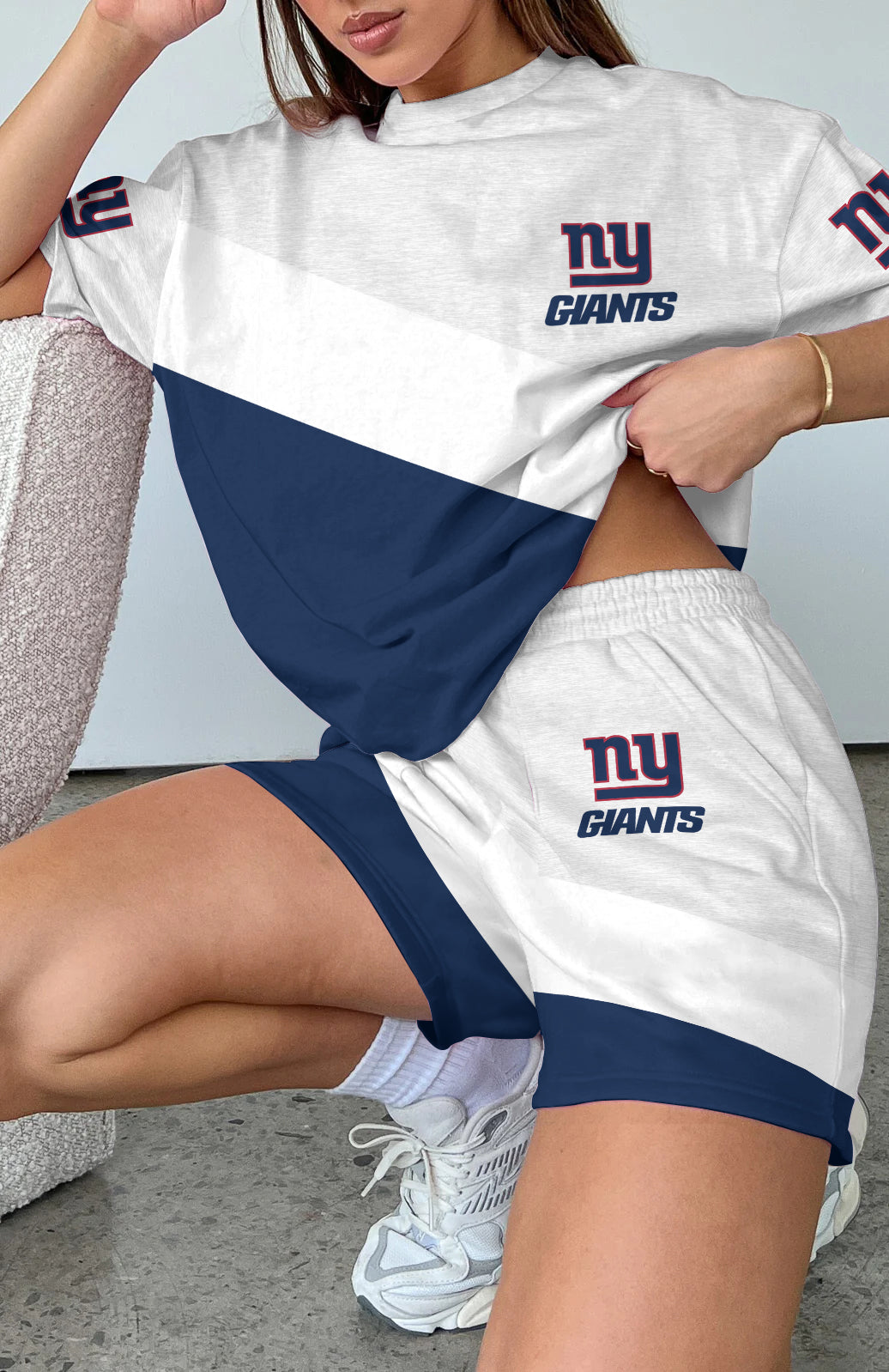 New York Giants Limited Edition Top And Shorts Two-Piece Suits (2)
