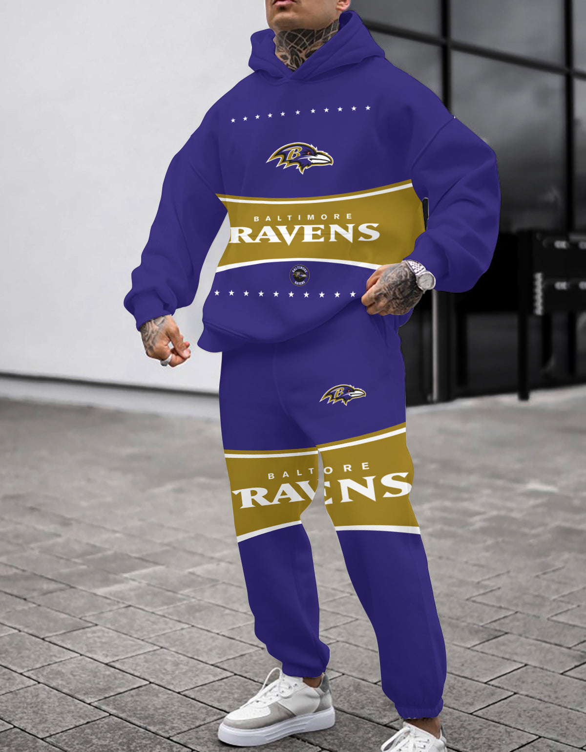 Baltimore Ravens Combo Pullover Hoodie And Sweatpants AZBTPHSP000287