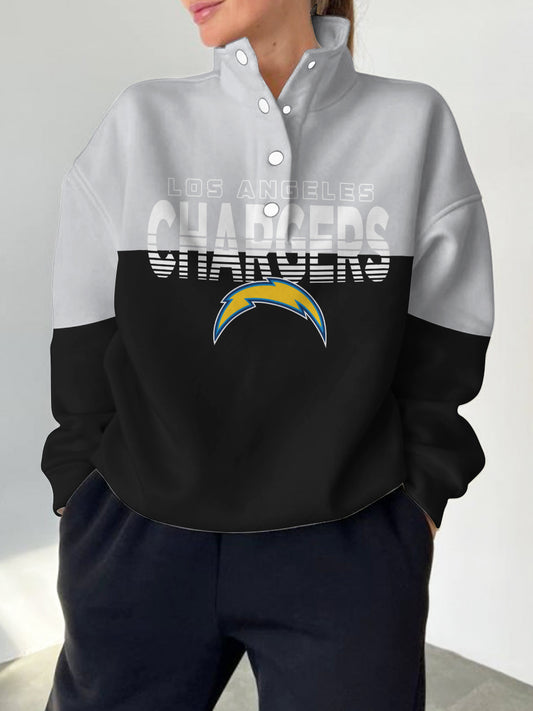 Los Angeles Chargers Casual Colorful Stand Collar Sweatshirt AZBTSCSW000468