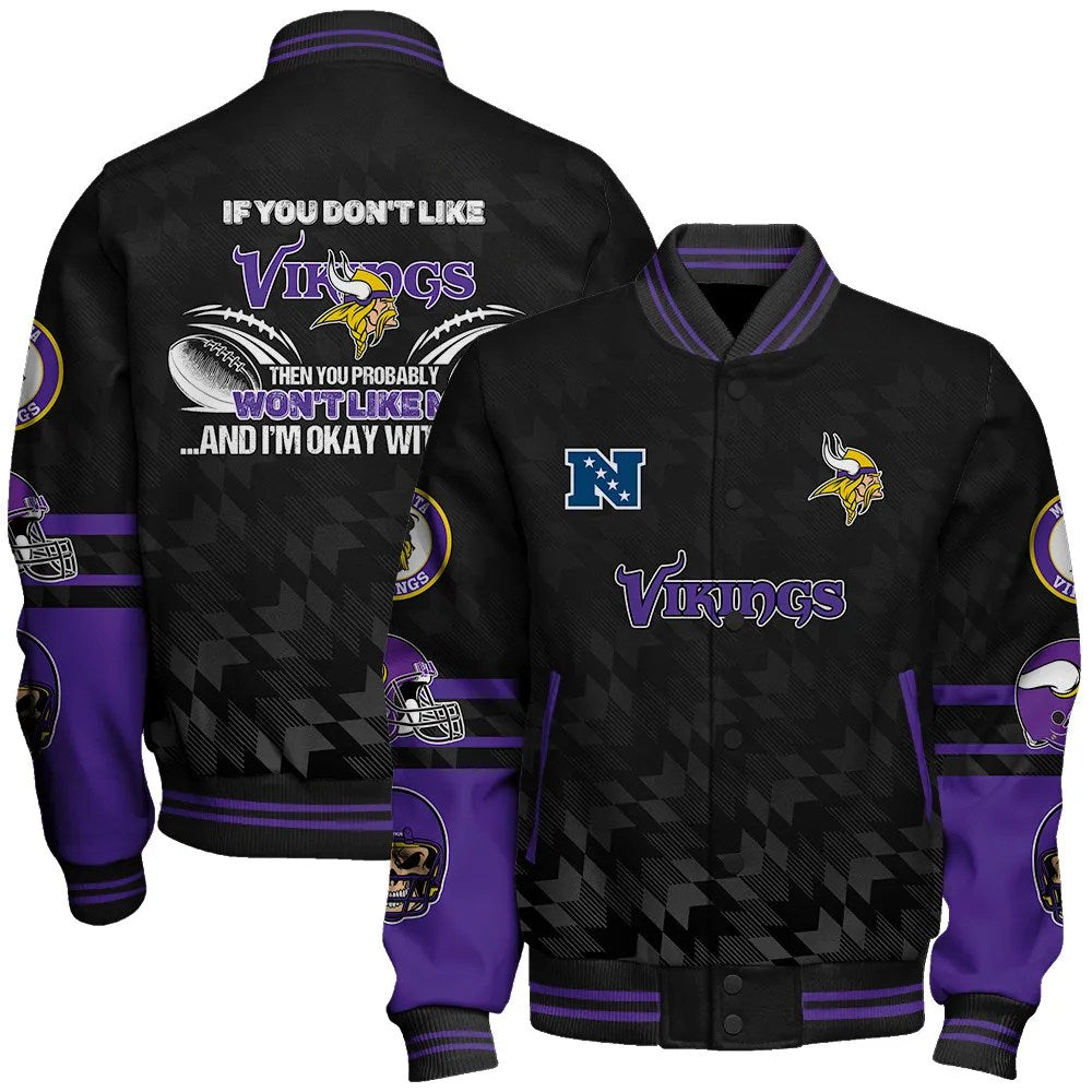 Minnesota Vikings National Football Conference Unisex Varsity Jacket AZDDVJK000015